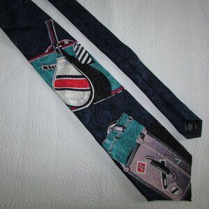 BOSA Tennis Themed Silk Tie